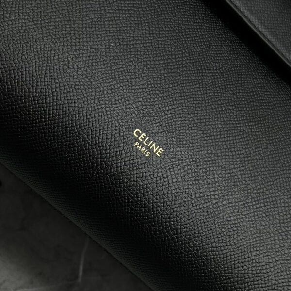 CELINE MINI BELT BAG IN GRAINED CALFSKIN - BLACK