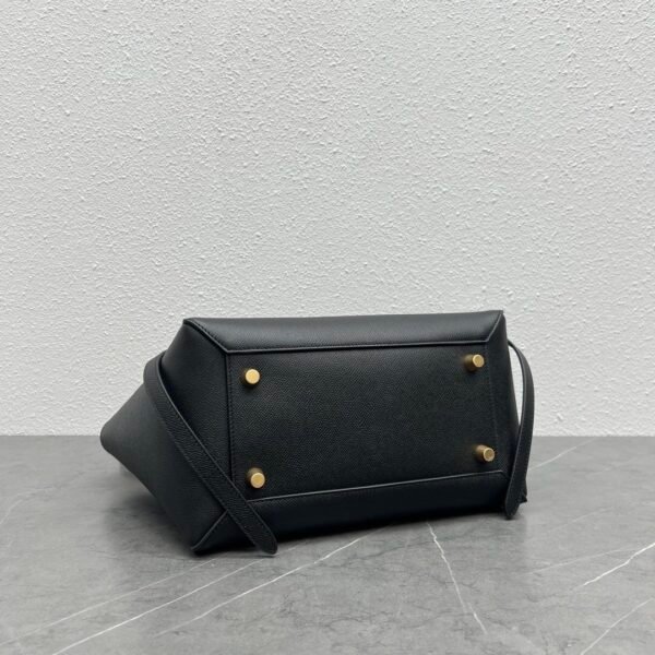CELINE MINI BELT BAG IN GRAINED CALFSKIN - BLACK