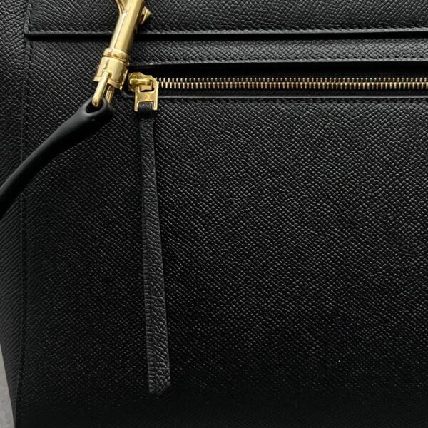CELINE MINI BELT BAG IN GRAINED CALFSKIN - BLACK