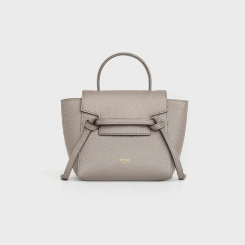 CELINE PICO BELT BAG IN GRAINED CALFSKIN - Apricot color