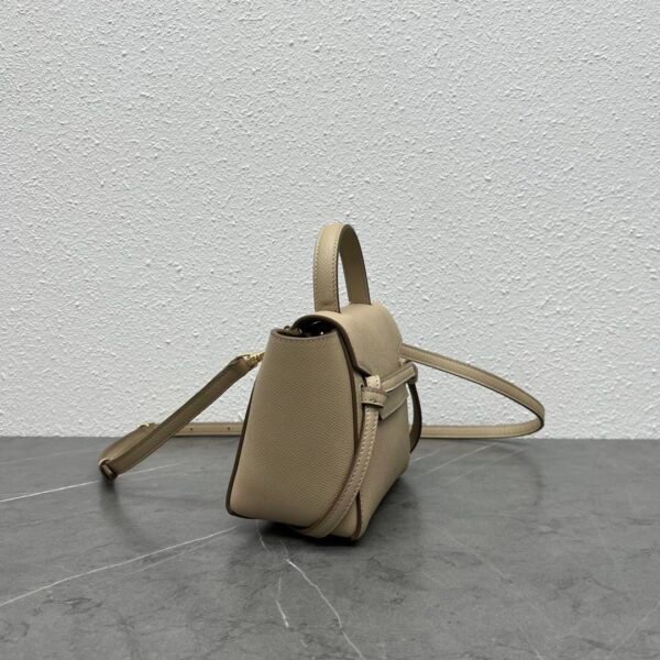 CELINE PICO BELT BAG IN GRAINED CALFSKIN - Apricot color