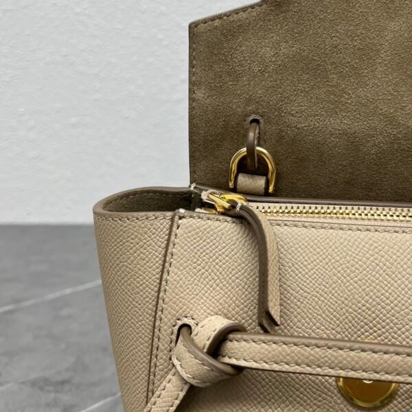 CELINE PICO BELT BAG IN GRAINED CALFSKIN - Apricot color