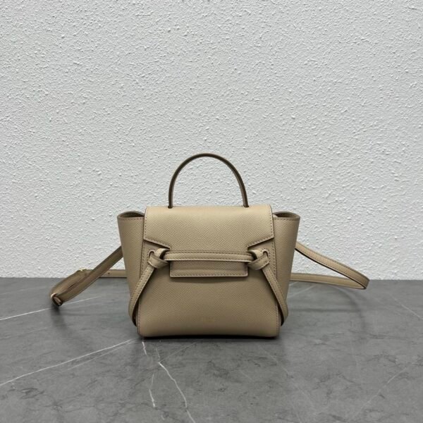 CELINE PICO BELT BAG IN GRAINED CALFSKIN - Apricot color