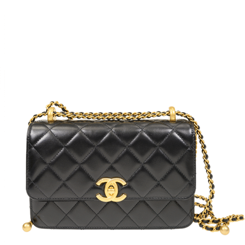 Chanel 24c Double Gold Bead Handbag