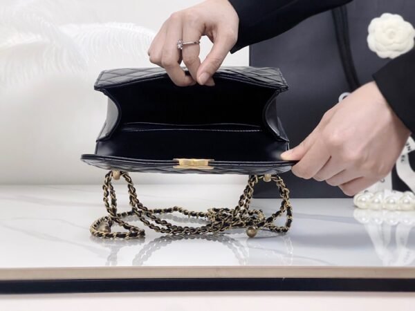 Chanel 24c Double Gold Bead Handbag