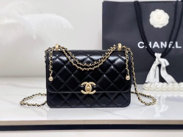Chanel 24c Double Gold Bead Handbag