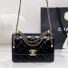 Chanel 24c Double Gold Bead Handbag