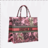 Large Dior Book Tote Red