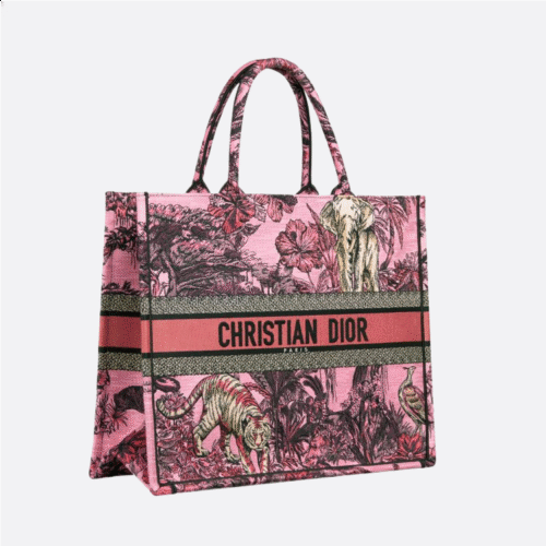Large Dior Book Tote Red