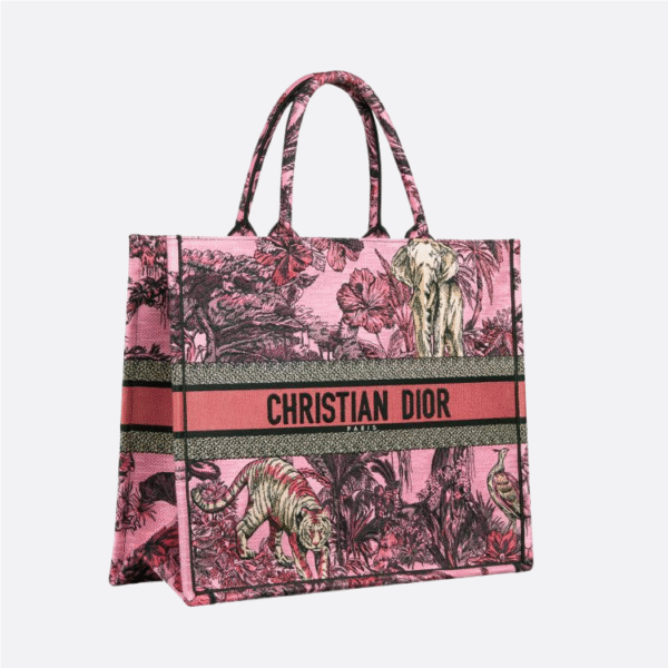 Large Dior Book Tote Red