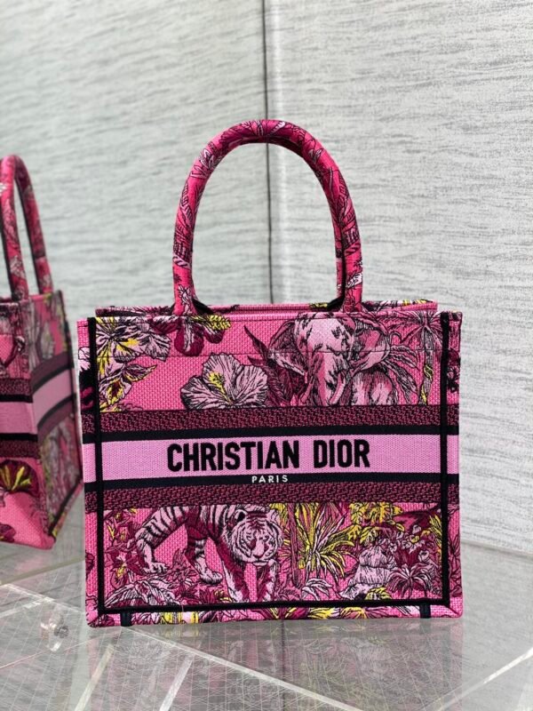 Small Dior Book Tote Red