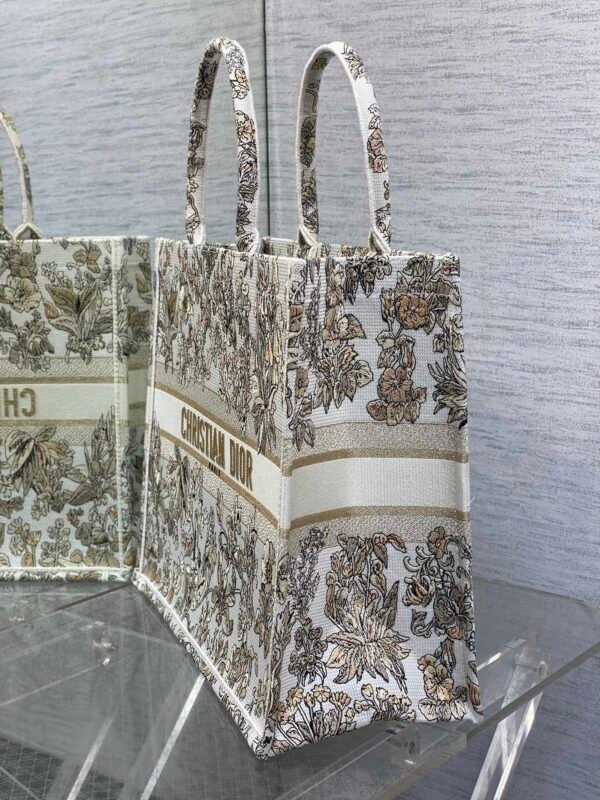 Large Dior Book Tote Dark Gold