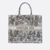 Large Dior Book Tote Dark Gold