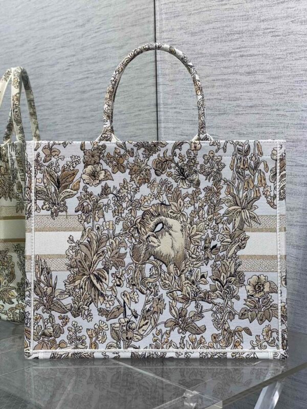 Large Dior Book Tote Dark Gold