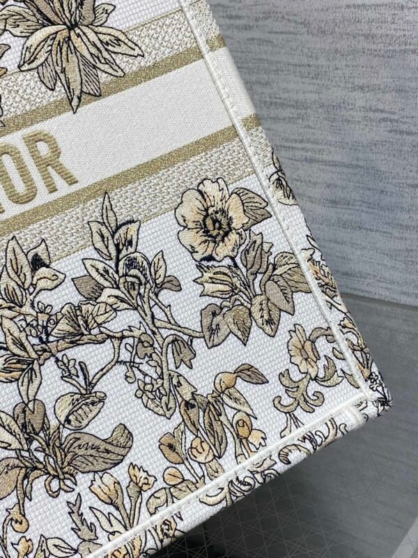 Large Dior Book Tote Dark Gold