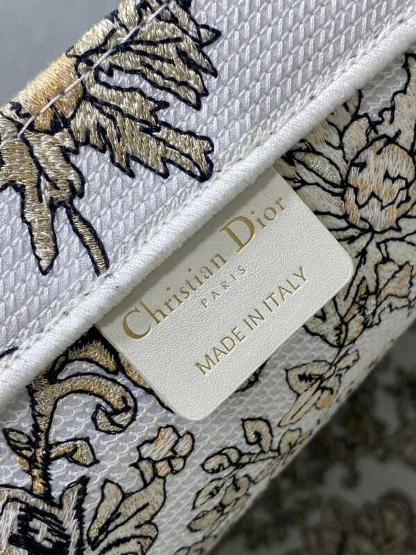 Large Dior Book Tote Dark Gold
