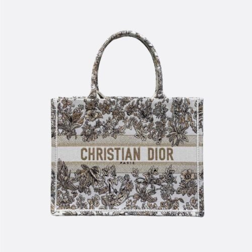 Medium Dior Book Tote Dark Gold