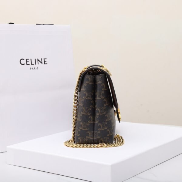 Medium Celine Victoire Bag in Triomphe Canvas