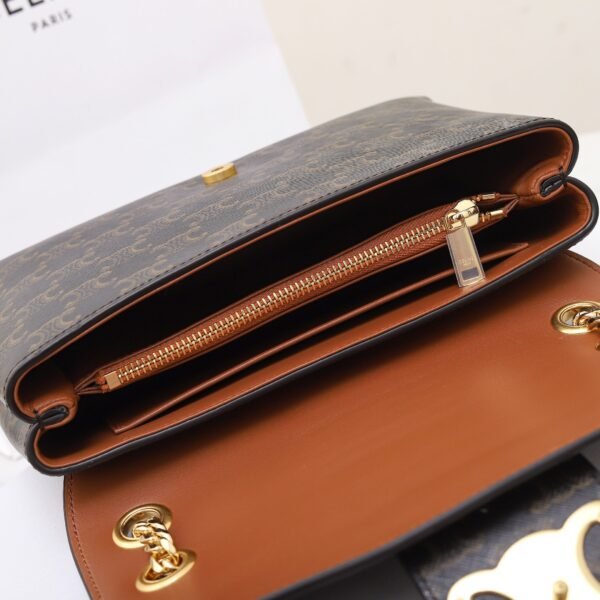 Medium Celine Victoire Bag in Triomphe Canvas