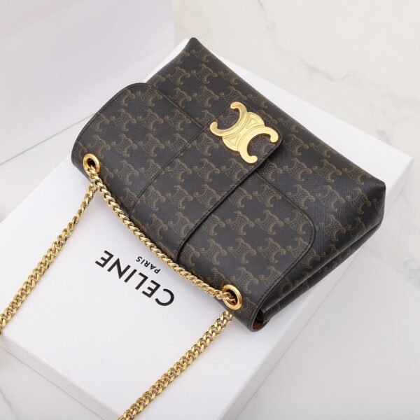 Medium Celine Victoire Bag in Triomphe Canvas