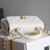 CHANEL 24K Coco Handle Mini Matelasse 2way Shoulder Bag AP4244 White