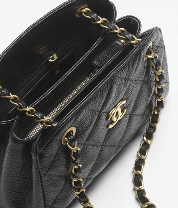 DIA COMMERCE - CHANEL Bowling Bag Small Glossy Caviar Black Gold