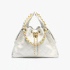 CHANEL 25 Calfskin Hobo Bag Small Handbag white