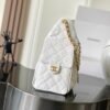 CHANEL 25 Calfskin Hobo Bag Small Handbag white