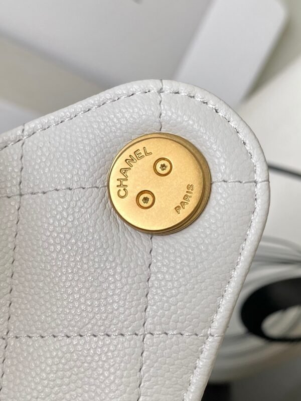 CHANEL 25 Calfskin Hobo Bag Small Handbag white