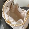 CHANEL 25 Calfskin Hobo Bag Small Handbag white