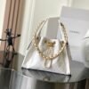 CHANEL 25 Calfskin Hobo Bag Small Handbag white