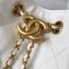 CHANEL 25 Calfskin Hobo Bag Small Handbag white