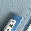 CHANEL 25C zippered silver buckle washed denim shoulder crossbody tote bag blue
