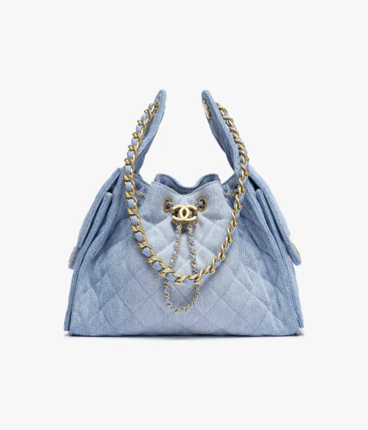 CHANEL 25 Calfskin Hobo Bag Small Handbag