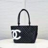 Chanel Cambon Ligne Diamond Quilted Tote