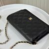 CHANEL WOC Gold CC LOGO Lambskin Chain Bag