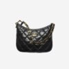 Chanel 22K hobo underarm bag Black Lambskin