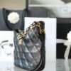 Chanel 22K hobo underarm bag Black Lambskin