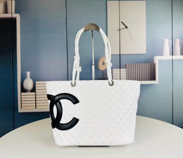 Chanel White Cambon Tote Bag