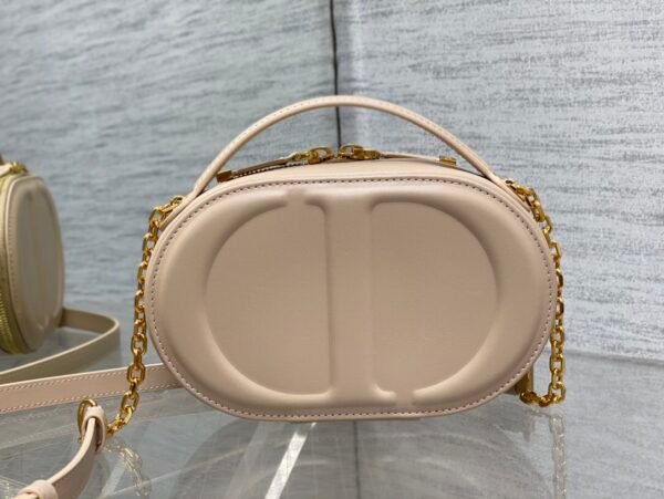 Dior CD Signature Oval Camera Bag Apricot color