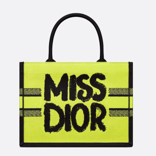 Medium Dior Book Tote yellow