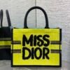 Medium Dior Book Tote yellow