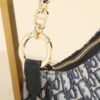 Dior Underarm Bag CD LOUNGE Blue Oblique Print Moon Bag
