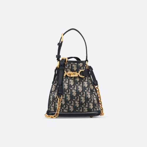 Small C'est Dior Bag Blue Dior Oblique Jacquard Bucket bag