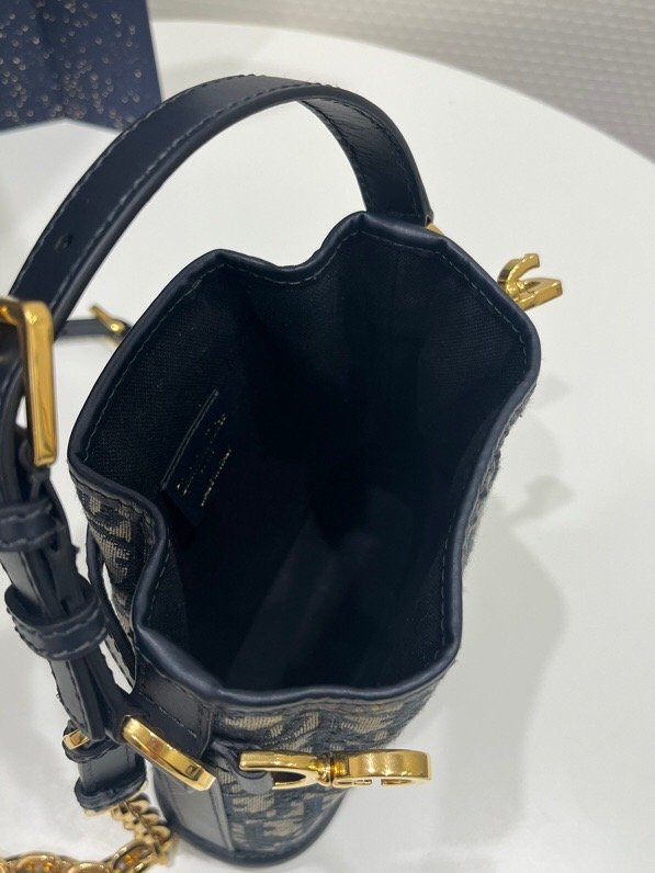 Small C'est Dior Bag Blue Dior Oblique Jacquard Bucket bag