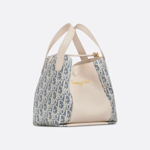 Dior Small Signature Bucket Bag Beige