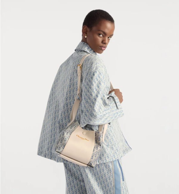 Dior Small Signature Bucket Bag Beige