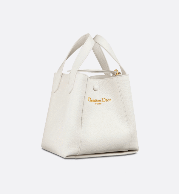 Dior Small Signature Bucket Bag White