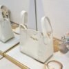 Dior Small Signature Bucket Bag White