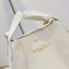 Dior Small Signature Bucket Bag White
